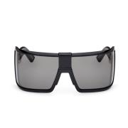 Svarte solbriller med wraparound-design