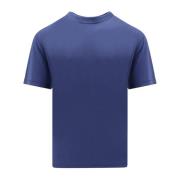 Blå Crew-neck T-skjorte