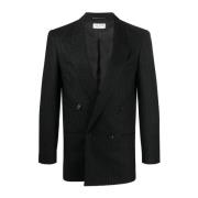 Sort Ullblazer med Peak Revers