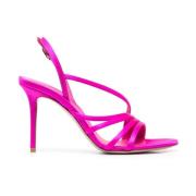 Hot Pink Strappy Stiletto Sandaler