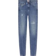 Blå Skinny Fit Stretch Denim Jeans