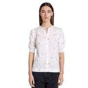 White Norr Miluna 2/4 Shirt Skjorte