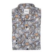 Orange Print Oscar Of Sweden Orange Paisley Printed Slim Fit Shirt Skj...