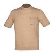 Sand Lin Bomull T-skjorte med Lomme