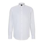 Regular Fit Bomullsskjorte i Hvit