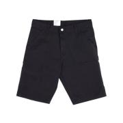 Sort Stone Washed Single Knee Shorts