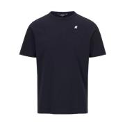Stretch Jersey T-skjorte i Blå Dybde