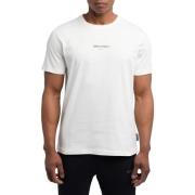 Hvit Basic T-skjorte for Herre med Trendy Print