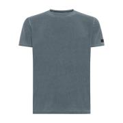 Blå Techno Wash Piqué T-skjorte