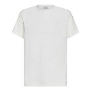 Hvit Paisley Print Bomull T-skjorte