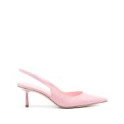 Rosa Patent Skinn Slingback Hæler