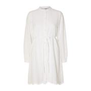 Tatiana Ls Short Embr Dress - Bright White