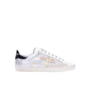 Lave skinn sneakers med vintage look