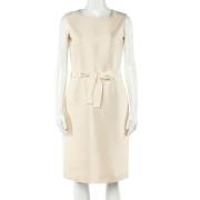 Pre-owned Beige Polyester Carolina Herrera kjole