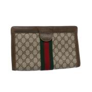 Pre-owned Beige Canvas Gucci Clutch