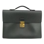 Pre-owned Gronn Louis Vuitton-koffert i skinn