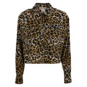 Leopardmønstret Bomullsskjorte