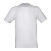 Vintage hvit bomull T-skjorte med sidespalter