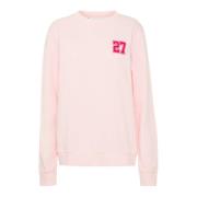 Koselig Milkshake Sweatshirt med Brodert Detalj