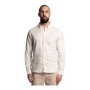 Off-White Les Deux Kristian Linen Bd Shirt Ivory Skjorter