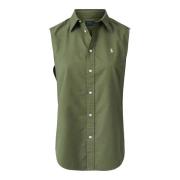 Oliven Polo Ralph Lauren Oliven Oxford Slevless Shirt Skjorter