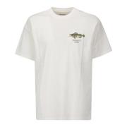 Fiskeprint Bomull Jersey T-skjorte