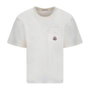 Tweed Pocket White T-Shirt