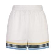 Hvite silke tennis shorts