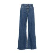 Blå Denim Flare Jeans