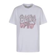 Hvit Cats Avslappet T-skjorte