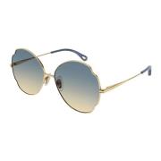 Blank klassisk gull solbriller Ch0093S