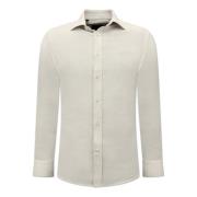 Elegante ensfargede skjorter for menn - 3131 - Beige