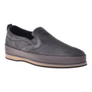 Loafer in grey perforated suede