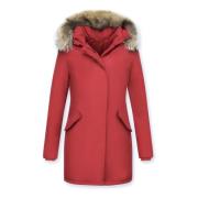 Varme vinterjakker for kvinner - Lang Wooly jakke - Lb280Pm-R