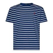 Blå Stripete Polo T-skjorter for Menn