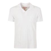 Hvit Terry Cotton Polo Shirt