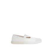 Hvite Canvas Split-Toe Sneakers