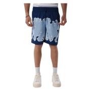Trykte Bermuda-shorts med elastisk midje