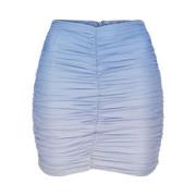 Camila Ruched Mini Skirt - Mauve Magenta