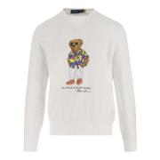 Myk Crew Neck Sweatshirt med Polo Bear Print