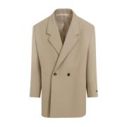 Beige Ull Blazer Jakke Ss24