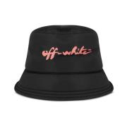 Script Logo Bucket Hat Svart/Rosa