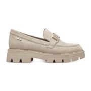 Beige Casual Closed Loafers Kvinner