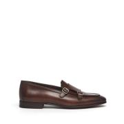 Brune lær Monk Strap sko