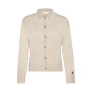 Angelika Beige Cardigan med Gullknapper