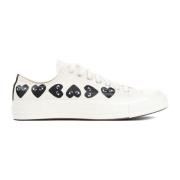 Hvite Heart Low Top Sneakers