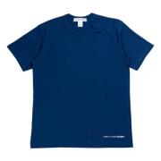 Navy Blå Bomull T-skjorte