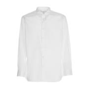 Hvit Bomullsskjorte med Krage