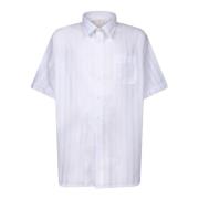 Hvit Bomull T-skjorte Polo Klassisk Stil