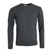 Mørk Grå Ull Crew Neck Sweater